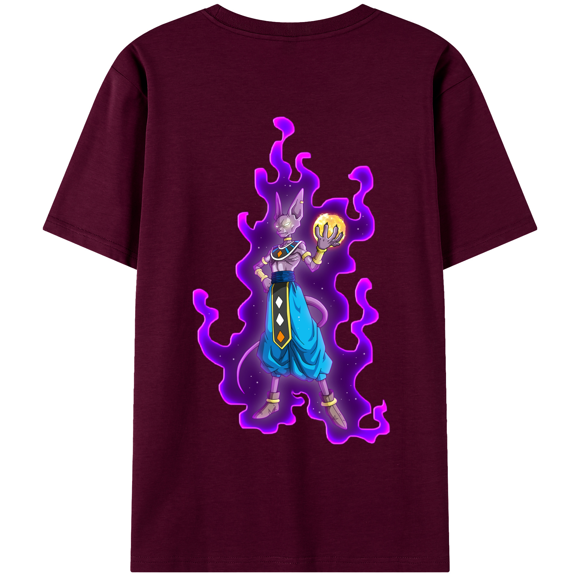 （画像用） ドラゴンボール ビルス 破壊神ビルス DRAGON BALL Beerus Birusu レディース半袖Tシャツ(バックプリント)